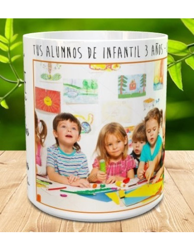 Taza profe gracias por enseñarnos