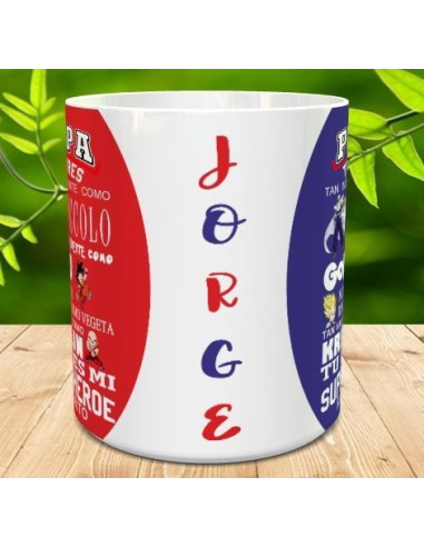 Taza papa super heroes