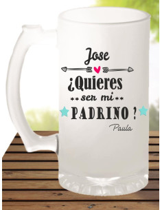 Jarra cerveza quieres ser mi padrino ?
