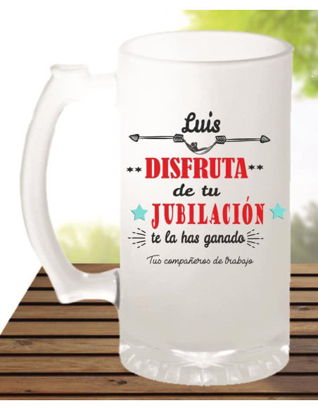 Jarra cerveza jubilación