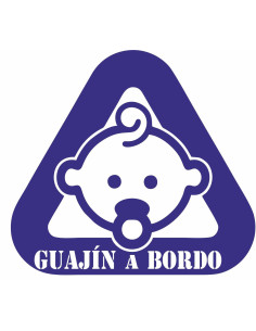 Pegatina vinilo guajin a bordo