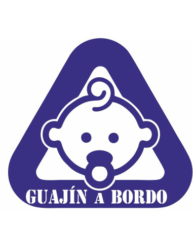 Pegatina vinilo guajin a bordo