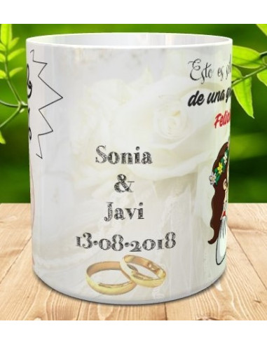 Taza regalo novios (boda)