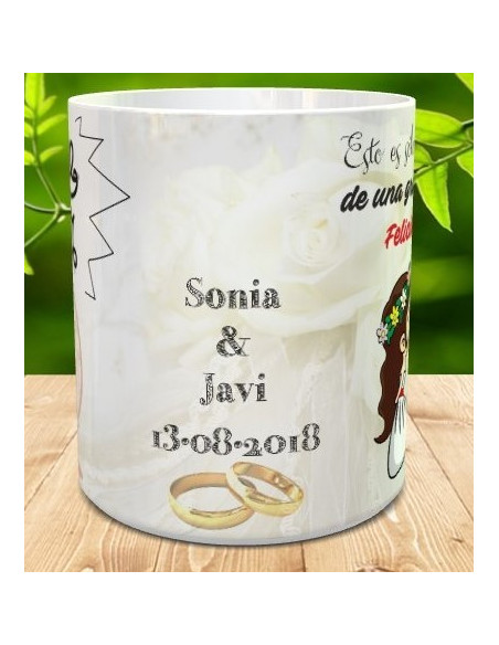 Taza regalo novios (boda)