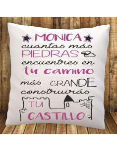 Cojín Piedras en el camino(con relleno)