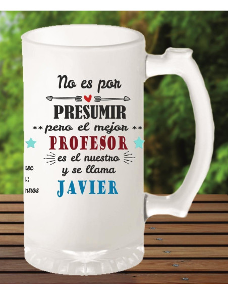 Jarra cerveza regalo entrenador