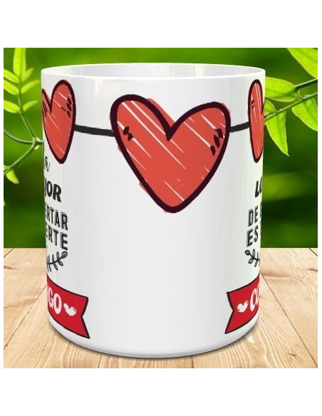 Taza enamorados (lo mejor de despertar...)