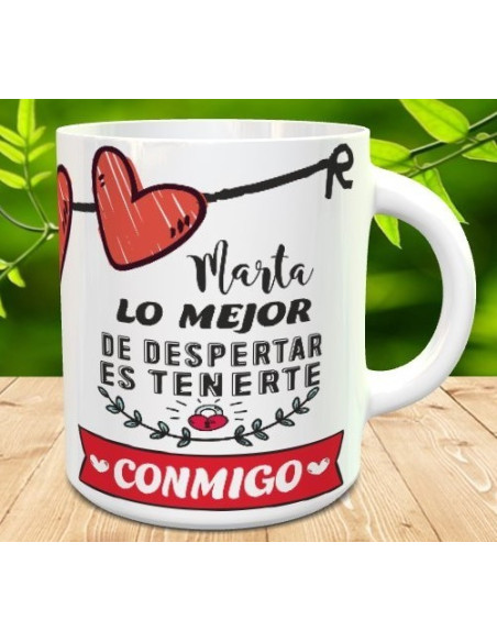Taza enamorados (lo mejor de despertar...)