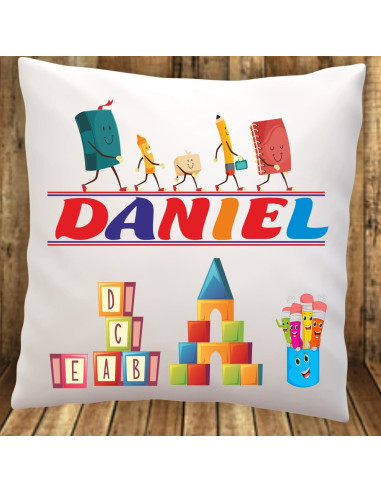 Cojín infantil para el cole (personalizado)