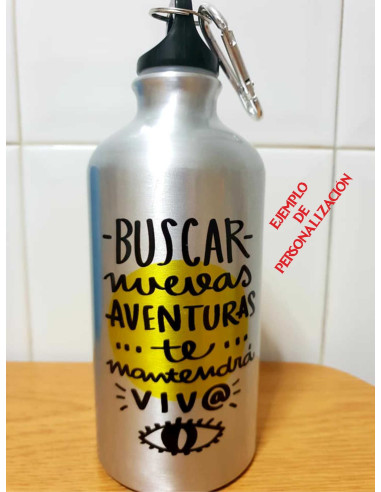 Cantimplora de aluminio con tapón de rosca