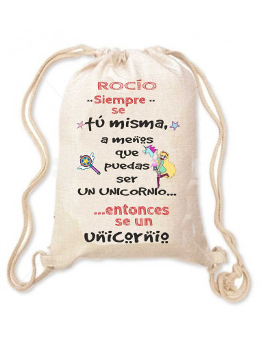 Mochila saco tipo lino