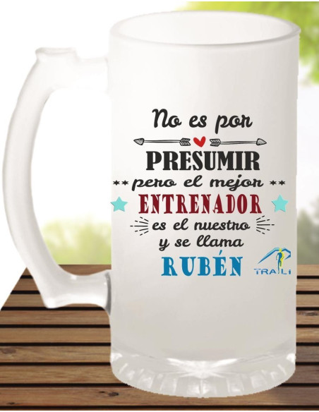 Jarra cerveza regalo entrenador