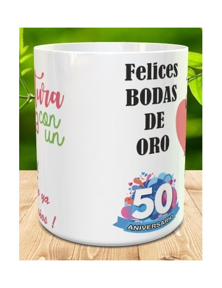 Taza bodas de oro