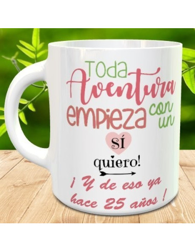 Taza bodas de plata