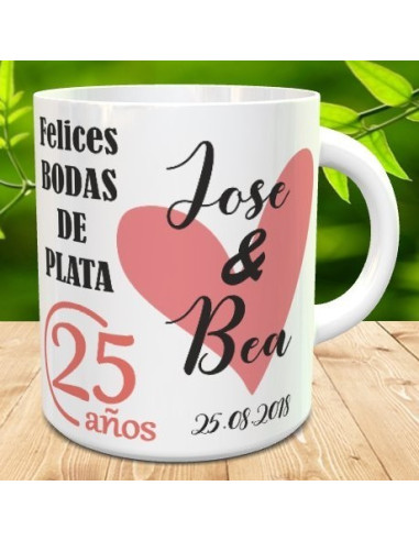 Taza bodas de plata
