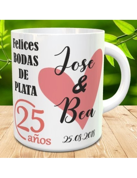 Taza bodas de plata