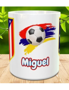 Taza Athletico de Madrid con nombre 2