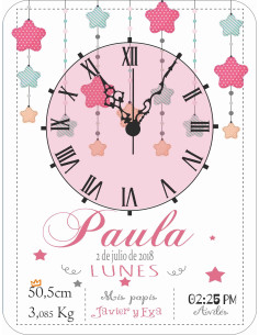 Reloj recuerdo nacimiento