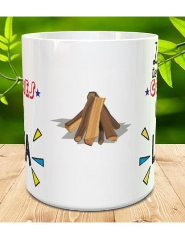 Taza tiene cojones la carga leña