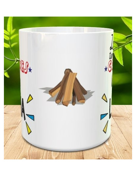 Taza tiene cojones la carga leña