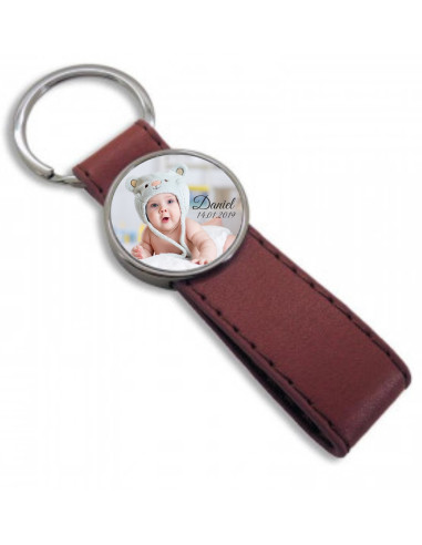 Llavero ovalado de aluminio