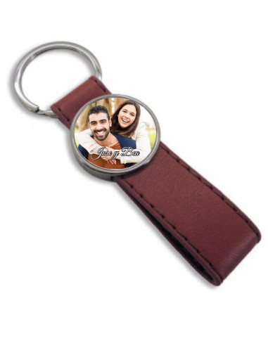 Llavero ovalado de aluminio