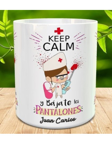 Taza Keep Calm y bajate los pantalones