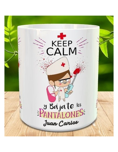 Taza Keep Calm y bajate los pantalones