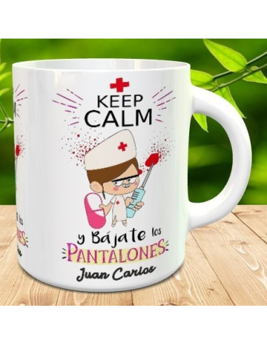 Taza Keep Calm y bajate los pantalones