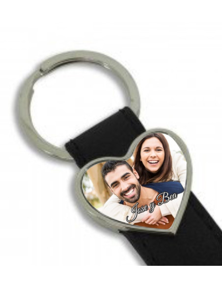 Llavero ovalado de aluminio