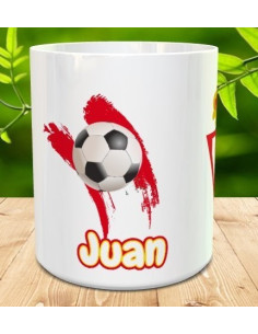 Taza Sporting Gijón con nombre 2