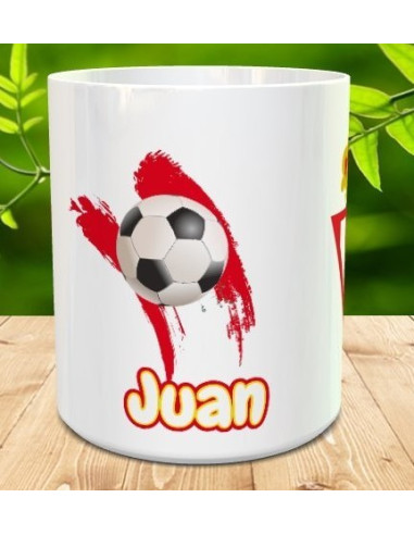 Taza Sporting Gijón con nombre