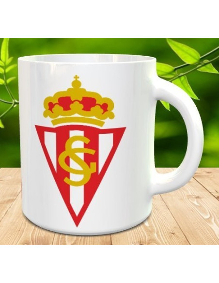 Taza Sporting Gijón con nombre