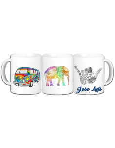 Taza hippie volkswagen