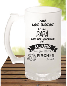 Jarra cerveza personalizada LOS BESOS DE PAPA