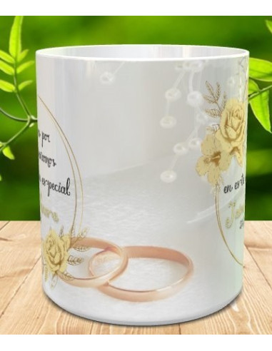Taza detalle boda