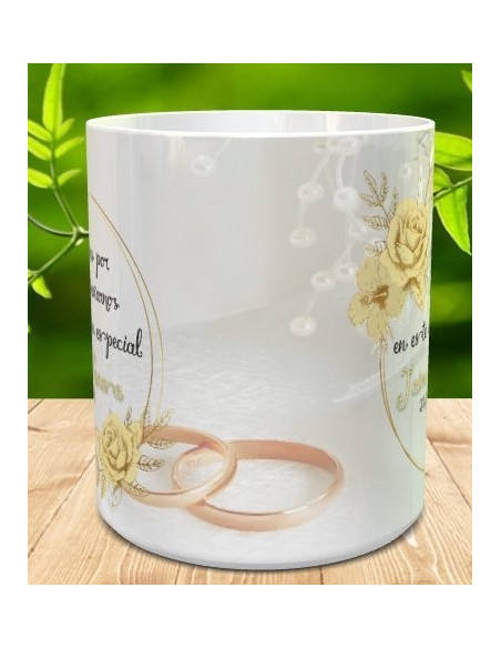 Taza detalle boda