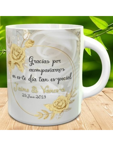 Taza detalle boda
