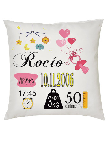 Cojín Nacimiento niña