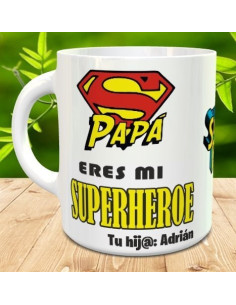 Taza papa eres mi superheroe