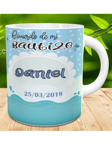 Taza recuerdo bautizo