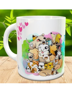 Taza Todo lo que necesito es amor y un perro