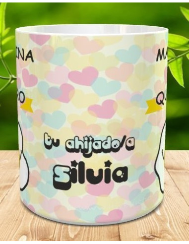Taza madrina te quiero un huevo