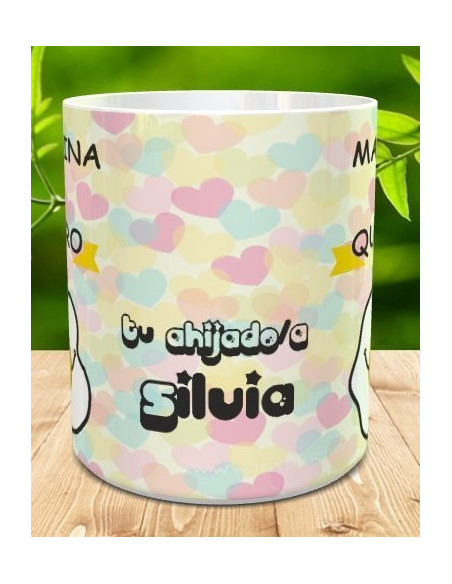 Taza madrina te quiero un huevo