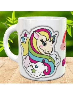Taza unicornio con nombre