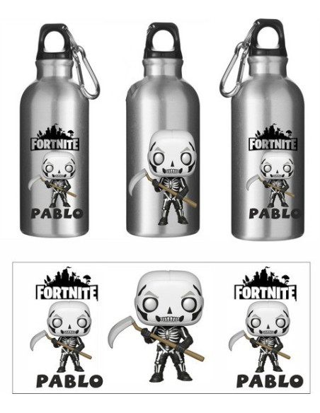 Cantimplora de aluminio con tapón de rosca