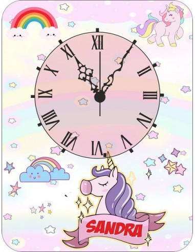 Reloj unicornios