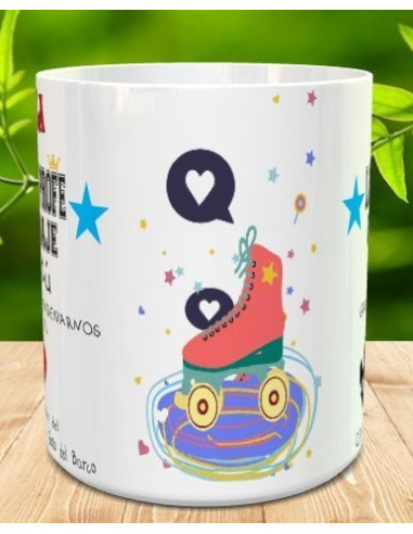 Taza regalo profe de patinaje