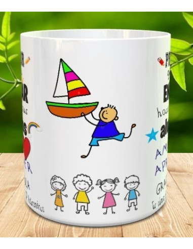 Taza regalo profe de Infantil