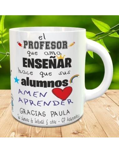 Taza regalo profe de Infantil